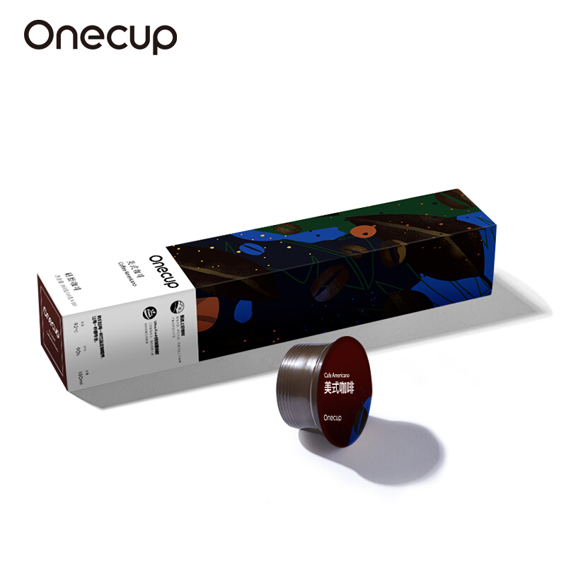 onecup 咖啡胶囊 水洗 中度烘焙 黑咖啡 10颗装 100g 美式咖啡
